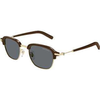 Montblanc Mand Montblanc MB0390S 005 Solbriller Metal Guld Grå Firkantet