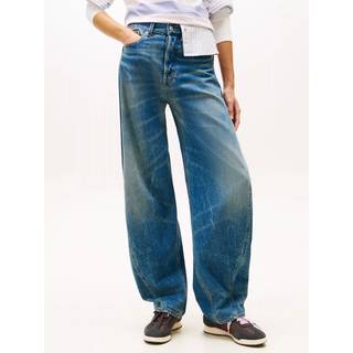 Mid Rise Wide Barrel Leg Jeans
