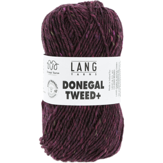 Lang Yarns Donegal Tweed+ 066 Indhold: 100% ren, ny uld Vægt/længde: 50 g = ca 105 meter Anbefalede pinde: 4.50-5.00 mm Strikkefasthed: 10 x 10 cm = 17 m x 25 p Vask: Maskinvask ved op til 30 ℃ / Tåler ikke tørretumbling / Brug aldrig skyllemiddel.