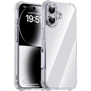 IPAKY iPhone 17 Hybrid Mobil Cover m. Forstærkede Hjørner - Gennemsigtig