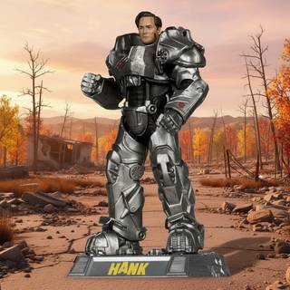 Fallout Movie Maniacs Action Figure Hank Maclean (Season 2) (Red Platinum Edition) 17 cm