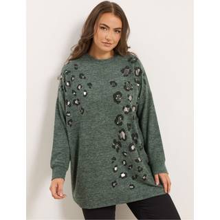 Yours Curve Yours Curve sweatshirt med dyreprint besat