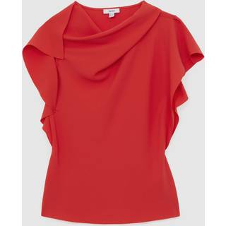 Reiss Reiss Natalie Asymmetrisk Top med Draperet Halsudskæring