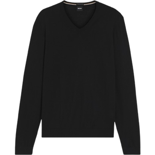 BOSS BLACK Melba Wool V-Neck Pullover Black