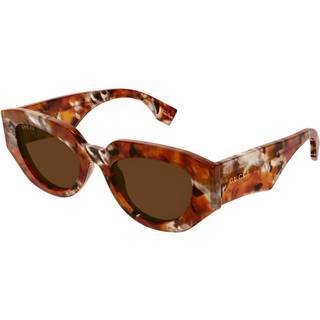 Gucci Kvinde Gucci GG2007S 002 Solbriller Acetat Havana Brun Cat Eye