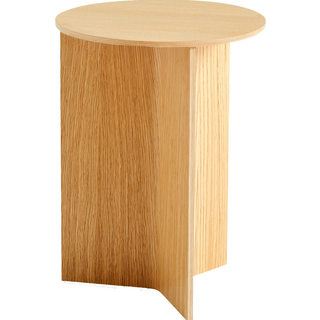 HAY Slit Table Wood Round High Oak