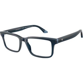 Emporio Armani Mand EA3269 6317 Optiske stel Acetat Blå Transparent Firkantet Normal