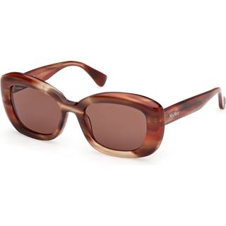 Max Mara Kvinde MM0170 ELIZABETH 1 68E Solbriller Acetat Orange Brun Rund Normal