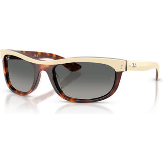 Ray - Ban Unisex Ray - Ban RB2489 BALORAMA 144371 Solbriller Acetat Beige Grå Firkantet Normal Skygge