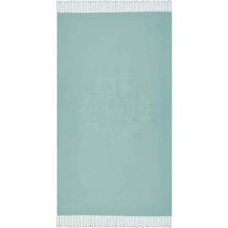 Loro Piana Crest cotton fouta jacquard blanket - blue - One Size