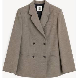 Ramona dobbeltradet blazer - Mixed Weave Beige - 38