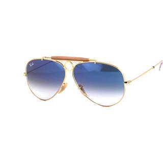 Ray - Ban Unisex RB3138 SHOOTER Gold/blue Solbriller Metal Guld Blå Pilot Normal Skygge