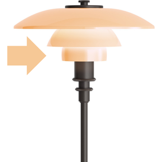 Louis Poulsen PH 2/1 Dusty Terracotta Reserveglas Underskærm