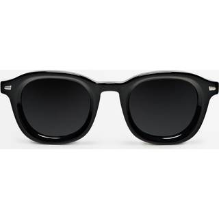 Massimo Dutti - Herre - Runde Solbriller I Resin - Sort - 01