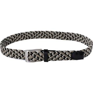 Alberto Bælte Multicolour Flettet, sort/hvid/beige