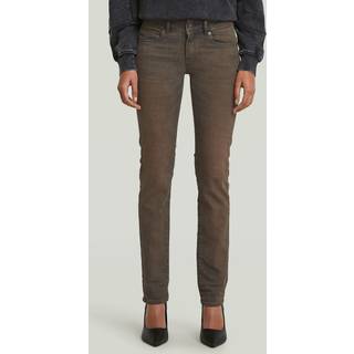 Midge Slim Straight Jeans - antique faded sepia grey - Women