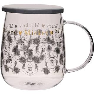 DISNEY - Mickey - Glass Mug with Lid 18oz