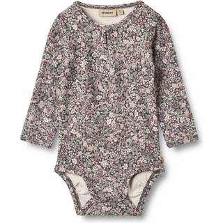 Wheat Liv Body Langærmet - Purple stone flowers
