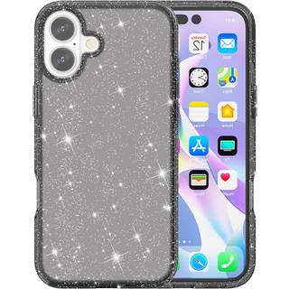 EIDERWOOD iPhone 17 Hybrid Plastik Cover - Sort Glitter