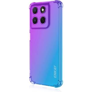 Motorola Moto G86 Power - ENKAY Stødabsorberende Fleksibelt Plastik Cover - Lilla / Blå