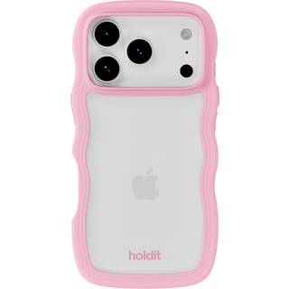 iPhone 17 Pro Holdit Wavy Cover - Pink / Transparent