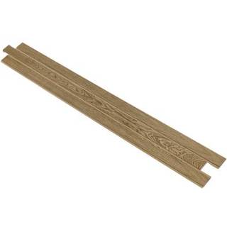 I-Wood Pro+ I-Lock 3-lamel akustikpanel, mørkebrun olieret, brun filt og lys kerne, egefiner, 16 x 300 x 2400 mm