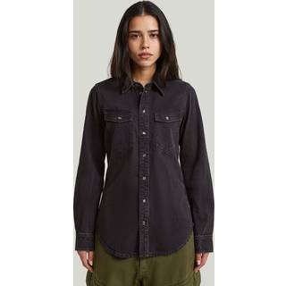 Slim Western Shirt - Black - Women