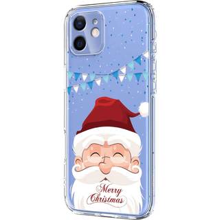 EIDERWOOD iPhone 12 / 12 Pro Fleksibelt Plast Jule Mobil Cover - Gennemsigtig / Julemanden