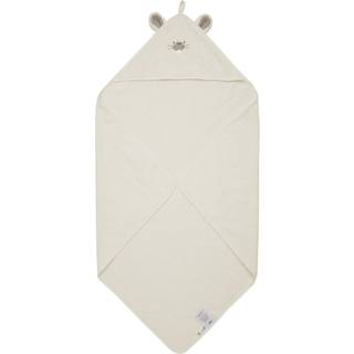 Pippi babyhændklæde med hætte - Egret