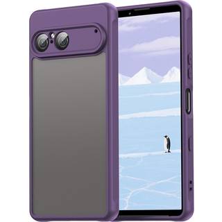Sony Xperia 10 VII - EIDERWOOD Mat Hybrid Bagside Cover - Gennemsigtig / Lilla