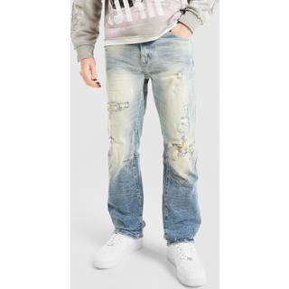 Smoke Rise Straight Stone Washed Jeans, Blå