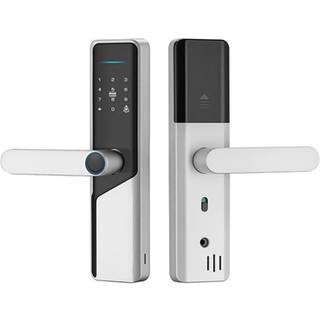 A1 Tuya WiFi fingeraftryk smart dørlås med dynamiske adgangskoder og NFC - Sølv