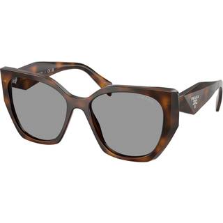 Prada Kvinde Prada PR 19ZS 20D50Q Solbriller Acetat Havana Grå Pillow Normal