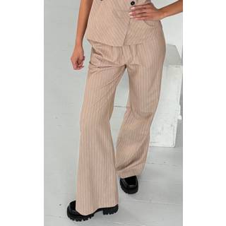 Continue Bukser - Roberta - Sand/White Stripe