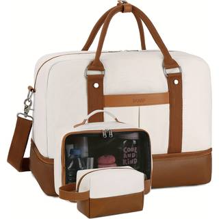 TEMU 3pcs/set Large Capacity Duffle Bag, Sports Fitness Gym Tote Bag, Weekender Overnight Bag & Luggage Suitcase Organizer For Travel