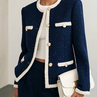 TEMU Ladies' Fashion New Style Blazer | Autumn-winter Elegant Casual Commuter Suit With Button Details, Pockets, Material, Single Breasted