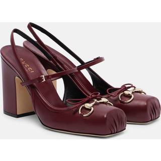 Gucci Gucci Horsebit leather slingback pumps - burgundy - EU 39