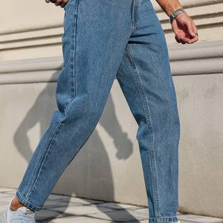 TEMU Men's Cropped Jeans | , Regular Fit, , Washed, Medium Stretch Fabric