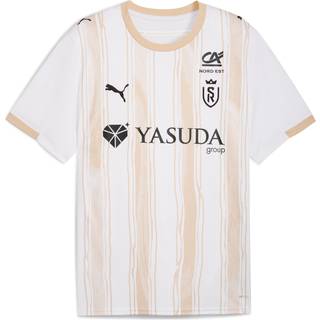 PUMA Stade de Reims 25/26 Away Jersey Youth, Clothing, White/Granola, 11-12Y