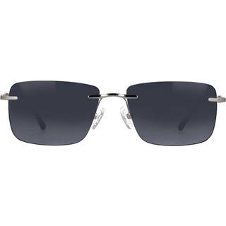 Rectangle Rimless Metal Gunmetal Solbriller Mænd - SmartBuy Collection - Gunmetal - 55mm