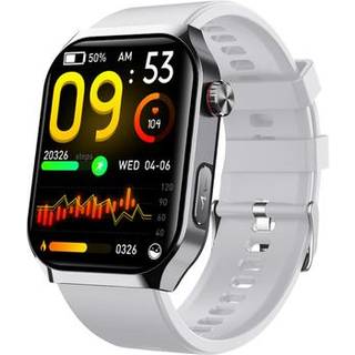 F700 Vandtæt smartwatch med SOS, EKG, søvn- og fitnessmonitor - silikonerem - grå