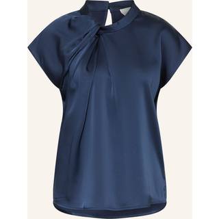 Neo Noir - Fleur Drapy Satin Blouse 160990 - 141 - Navy