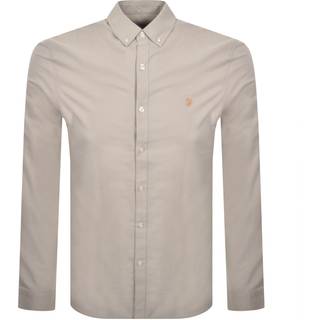 Farah Brewer Long Sleeve Shirt Beige