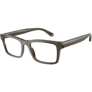 Emporio Armani EA3254F Asian Fit 6249 56 Briller Mænd Krystalklar - Shiny Transparent Grey - 56mm