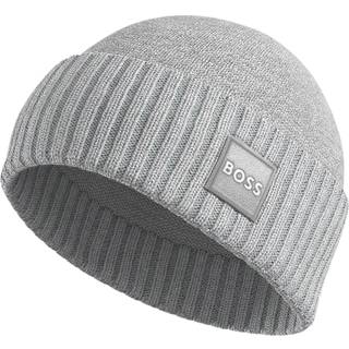 BOSS Akaio Wool Blend Beanie Grey