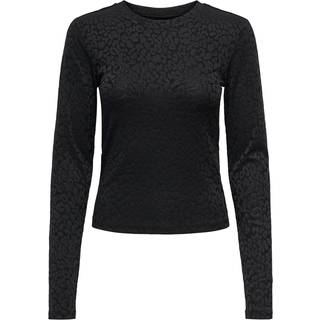 Only - Onlzele L/S Roundneck Top - 4916071 Black Joh Leo