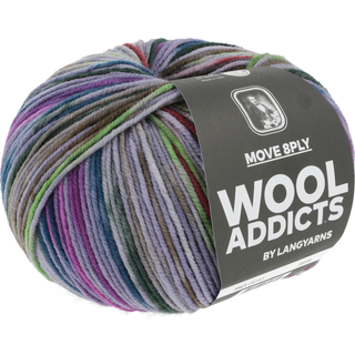 Lang Yarns Move 8-ply WoolAddicts 010 Indhold:75% superwash merinould, 25% polyamid Vægt/længde: 150 g = ca 300 meter Anbefalede pinde: 4.00-4.50 mm Strikkefasthed: 10 x 10 cm = 19 m x 26 p Vask: Maskinvask ved op til 30 ℃ / Tåler ikke tørretumbling / Brug aldrig skyllemiddel.