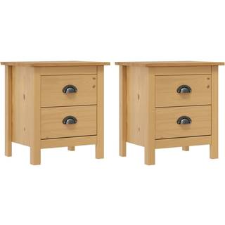 sengeborde Hill 2 stk. 46x35x49,5 cm massivt fyrretræ