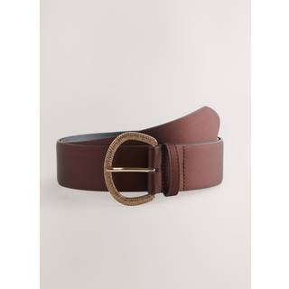 Next Chocolate Brown Satin Belt with Diamante Buckle