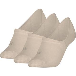 Calvin Klein 3-pak Footie Socks For Women - Beige - Str 39/42